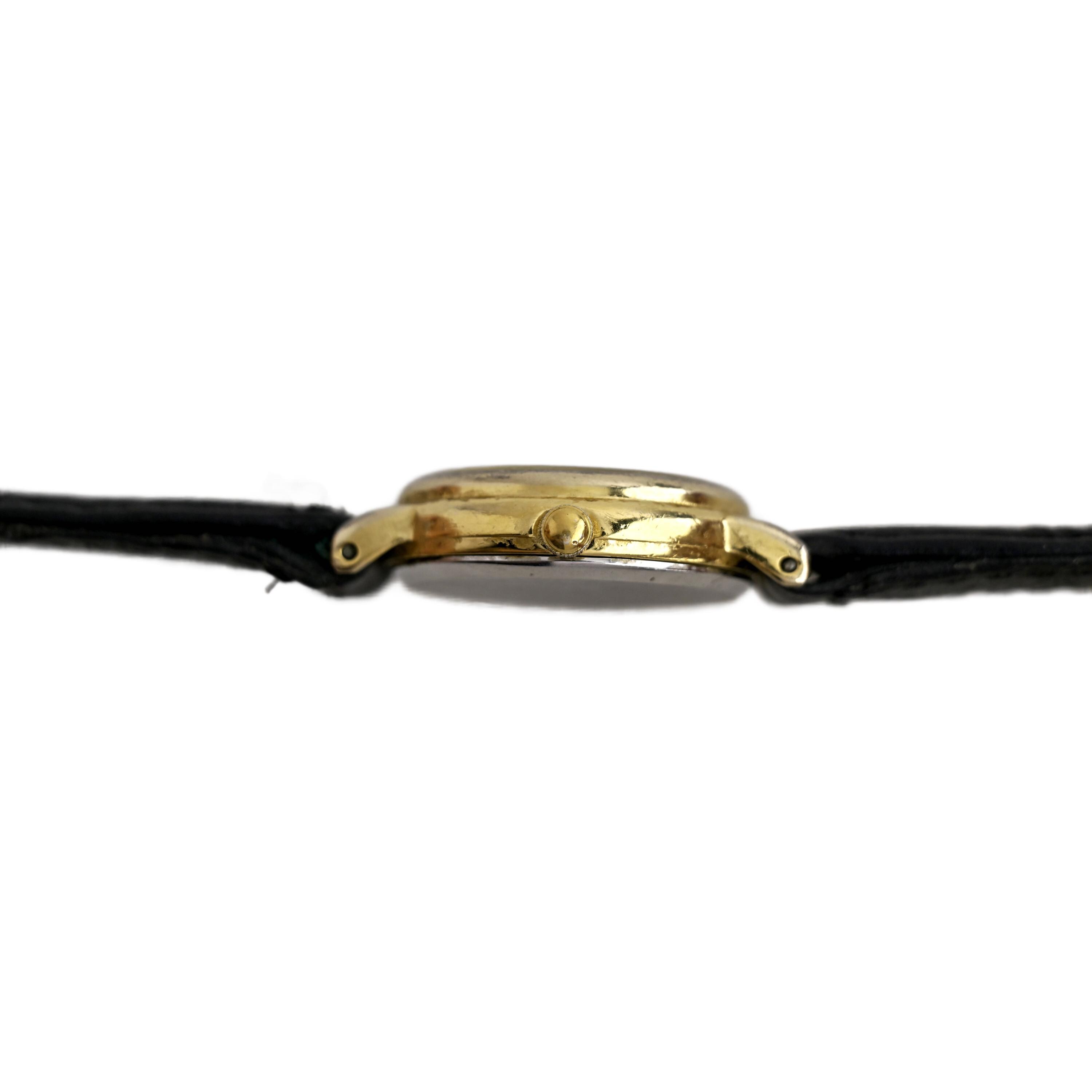 Citizen Womens Watch Gold Dial Gold Tone Black Leather Quartz Day Date Japan Citizen Women main image 2