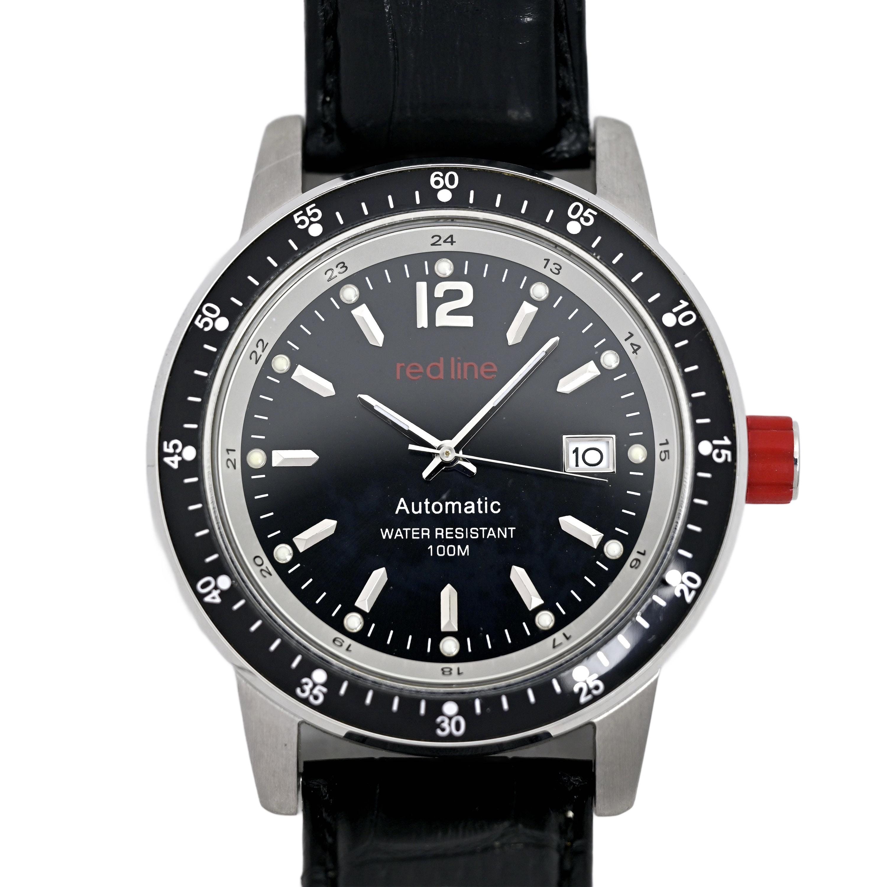 Redline Automatic Men s Watch Black Dial 44mm Etsy Ireland
