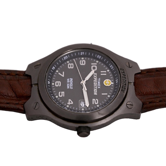 Timex Expedition Wrist Watch Indiglo CR 2016 Cell K7 Leather 38mm Etsy Ireland