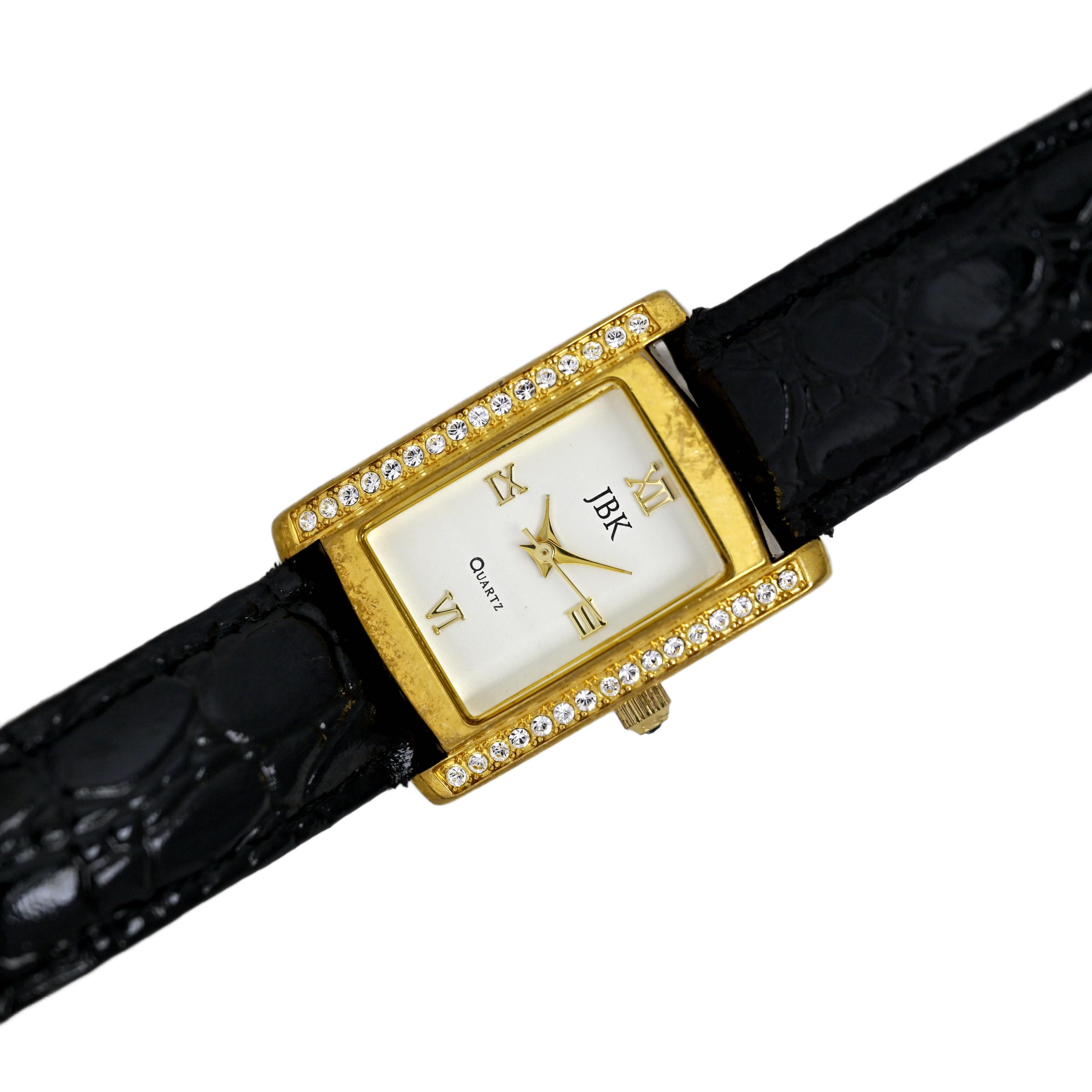 ? JBK x SEIKO Camrose and Kross watch Vtg NEW STOCK JBK Jackie Kennedy Camrose & Kross Faux Emerald Crystal Gold  main image 3