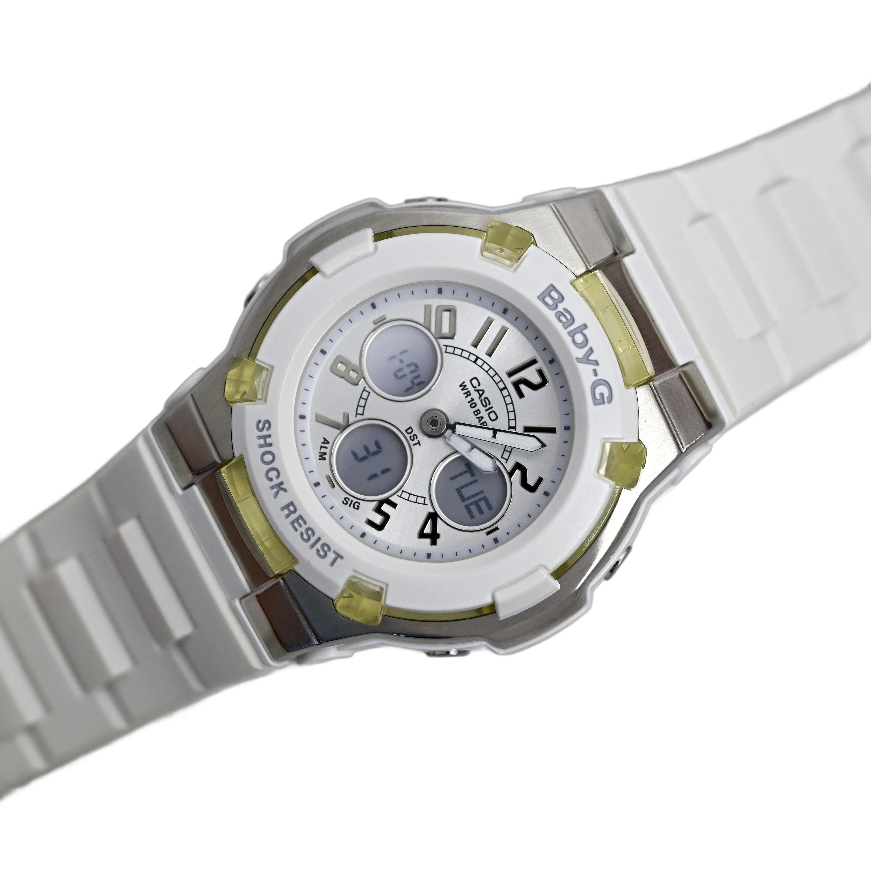 Casio Baby-g 37mm White Watch BGA-110 5001 Unisex - Etsy display picture 1