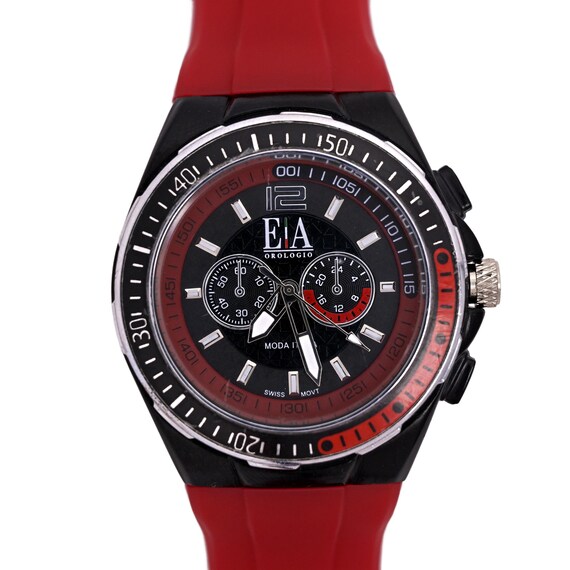 EA Orologio Moda Italia Fashion Watch Red 44mm Etsy