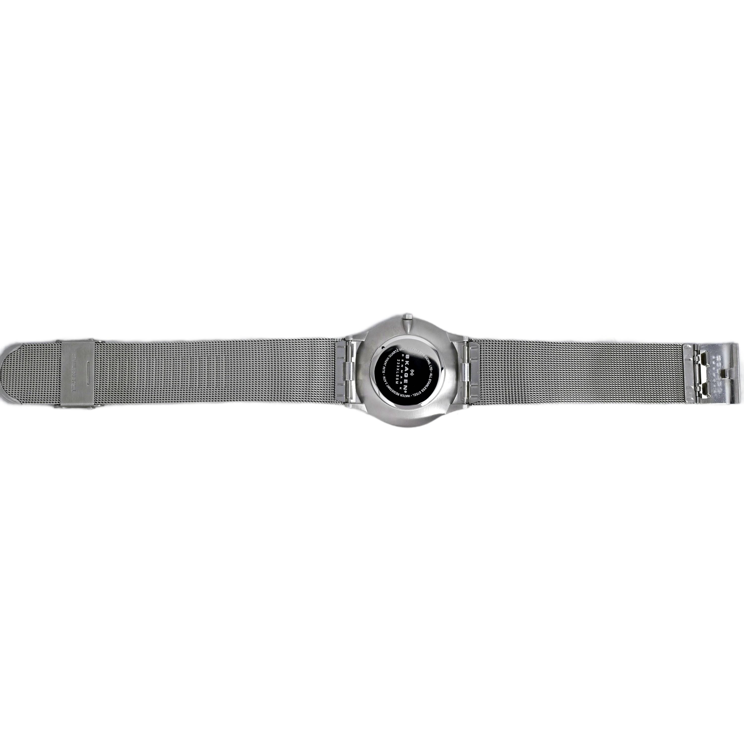Skagen Men's 36mm Grey Dial Mesh Bracelet Quartz Watch