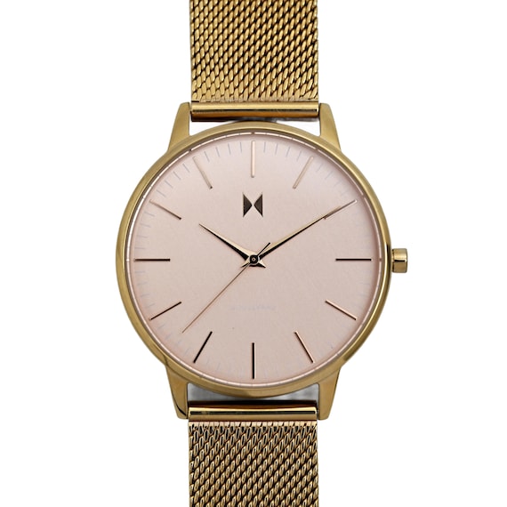 MVMT Boulevard Watch: Rose Gold, Pink Dial, Mesh Bracelet - Etsy display picture 2