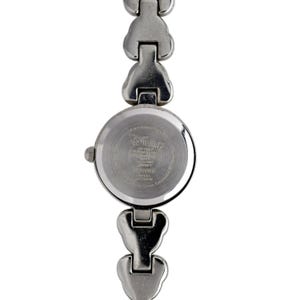 Disney Ladies Silver Watch White Dial Mickey Mouse Heart Link 5 5 inch Bracelet image 4