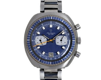 Jules Jurgensen Zwitserse chronograaf heren vintage jaren 1970 horloge originele armband