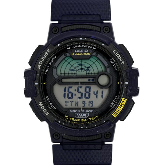 Casio Men s Digital Watch 3 Alarms WS1200H2AV Etsy Canada