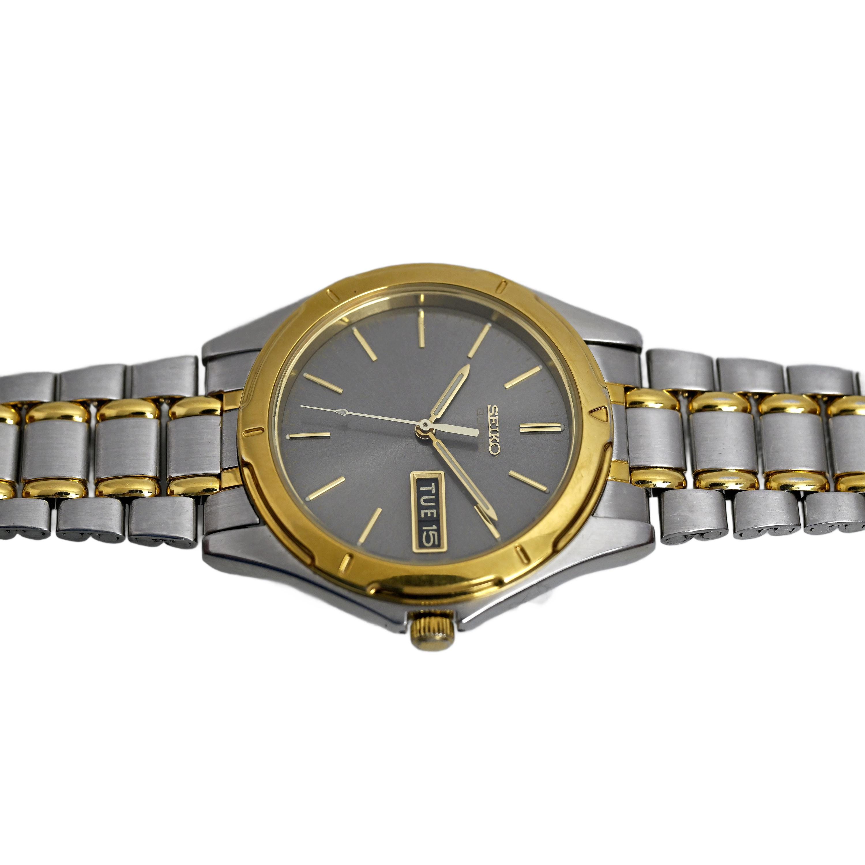 Seiko Men's 36mm Vintage 1980's Gold Plated Watch 7N43 6A09