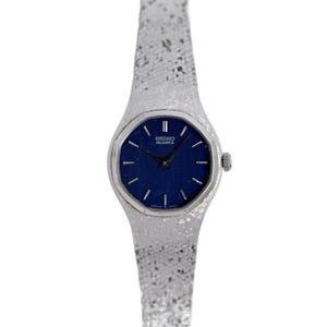 Seiko Ladies Cocktail Vintage 1980&#39;s Quartz Watch Blue Dial Stainless Steel