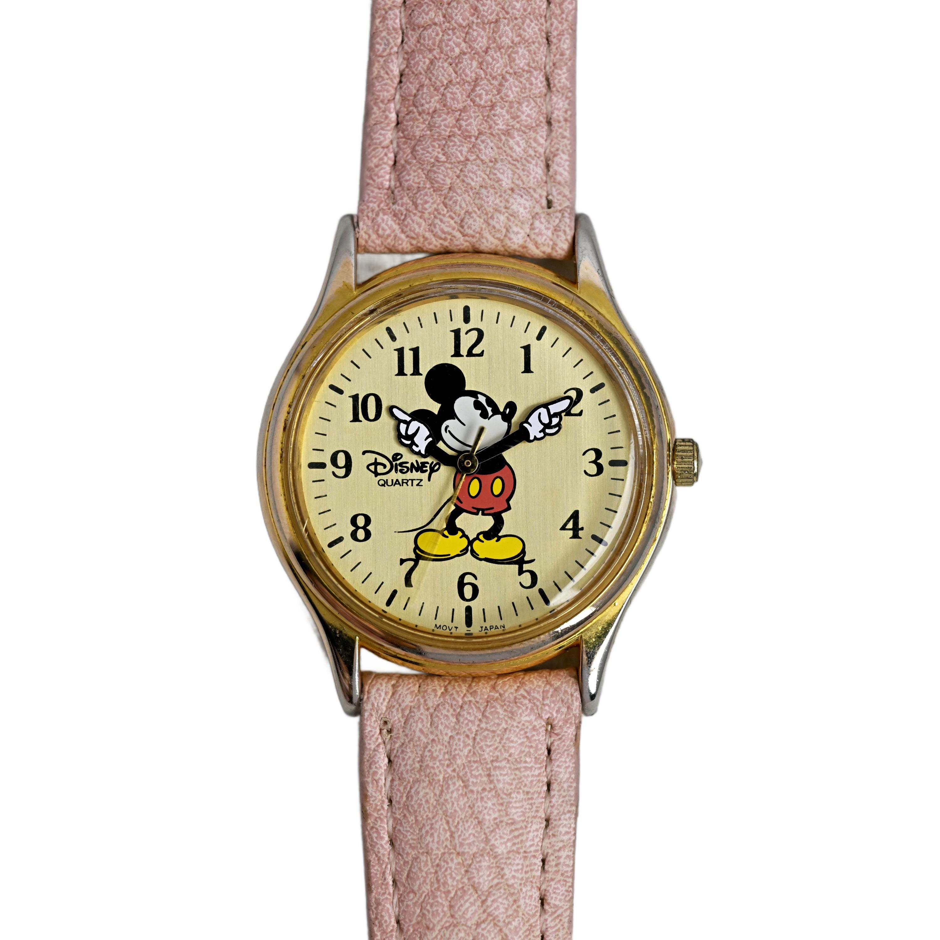 Disney Mickey Mouse Vintage Watch Gold Plated Vintage Quartz  display picture 1