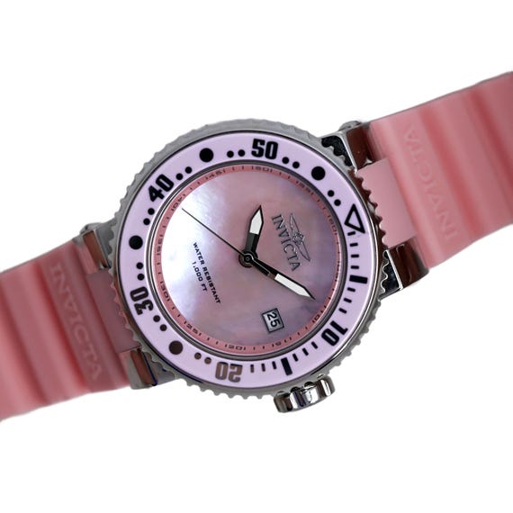 NWT Invicta Ladies Pro Diver Anatomic Watch, Pink Silicon Strap Pro Diver model 39333 | InvictaWatch.com main image 2