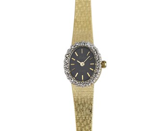 Vintage Classic Timex Diamond Black & Gold Metal Band  display picture 1