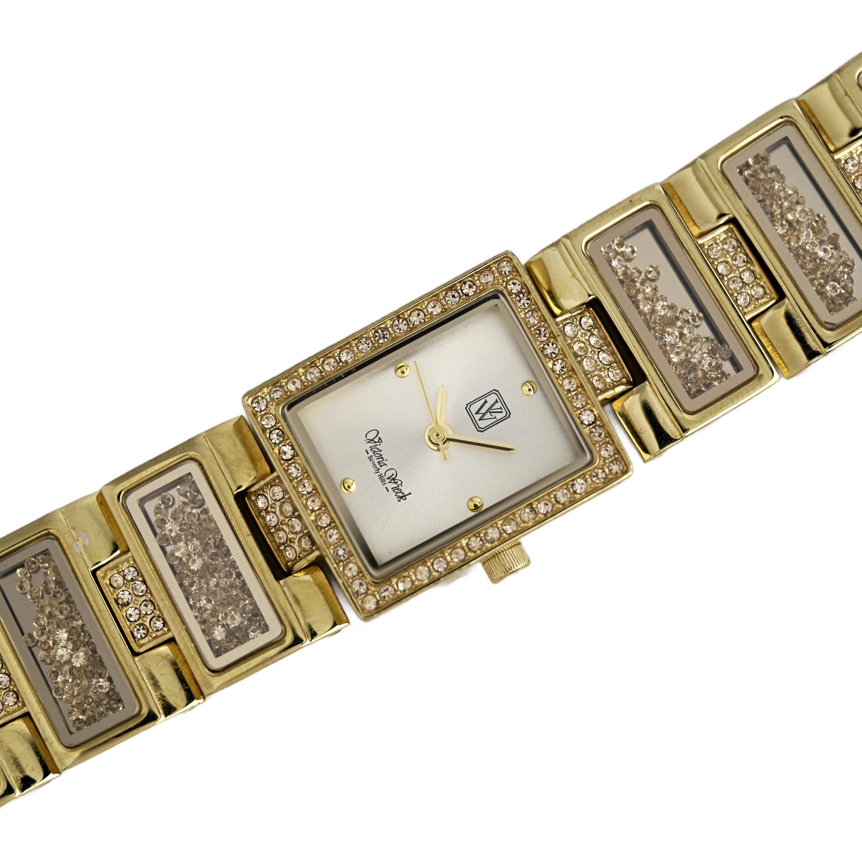 Victoria Weik Gold bling watch (new condition) Victoria Wieck Quartz Watch Women Silver Bling Rhinestone  main image 3