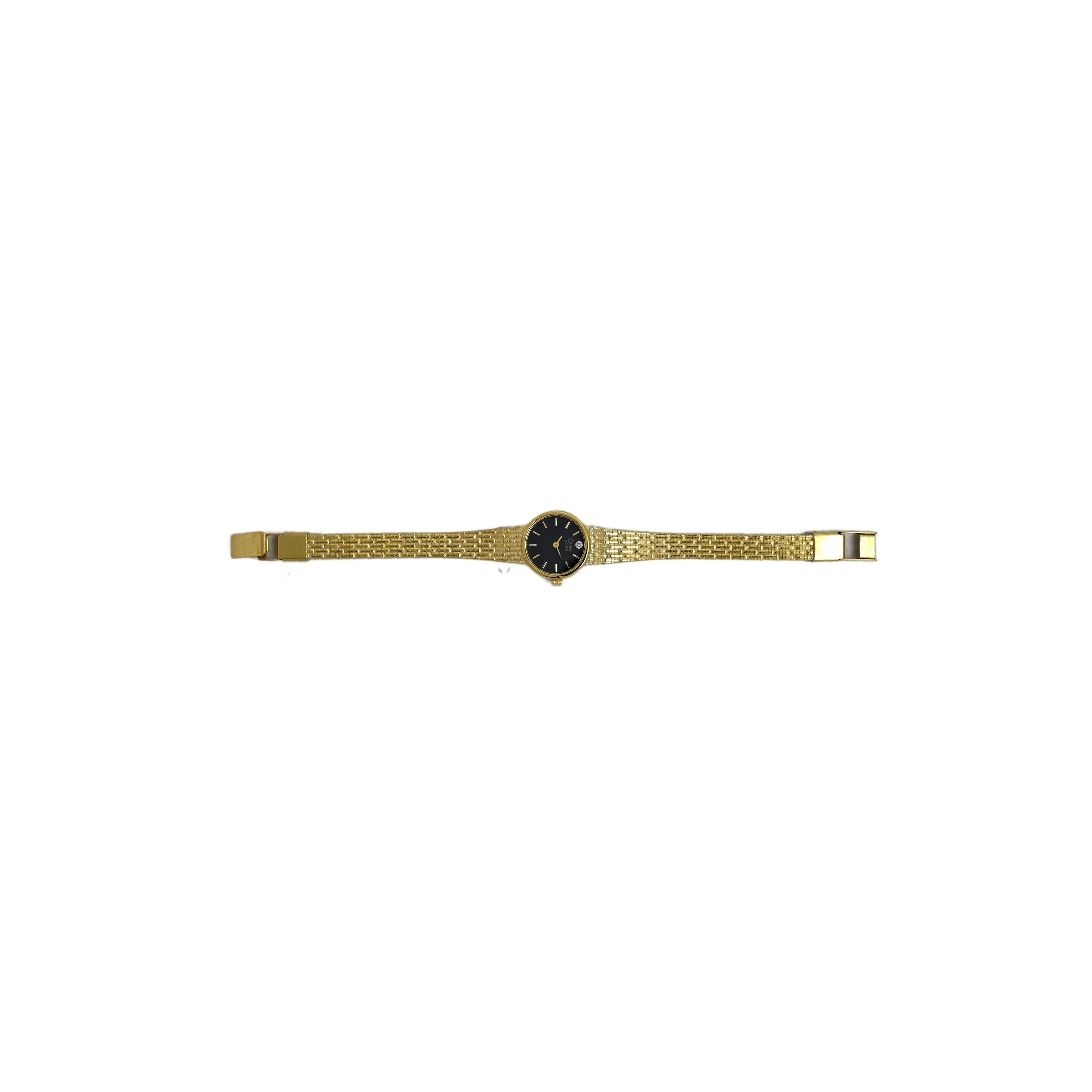 Vintage Caravelle Quartz Women\'s Analog Gold Tone Watch Black Dial Diamond Vintage Caravelle Gold Tone Women main image 4