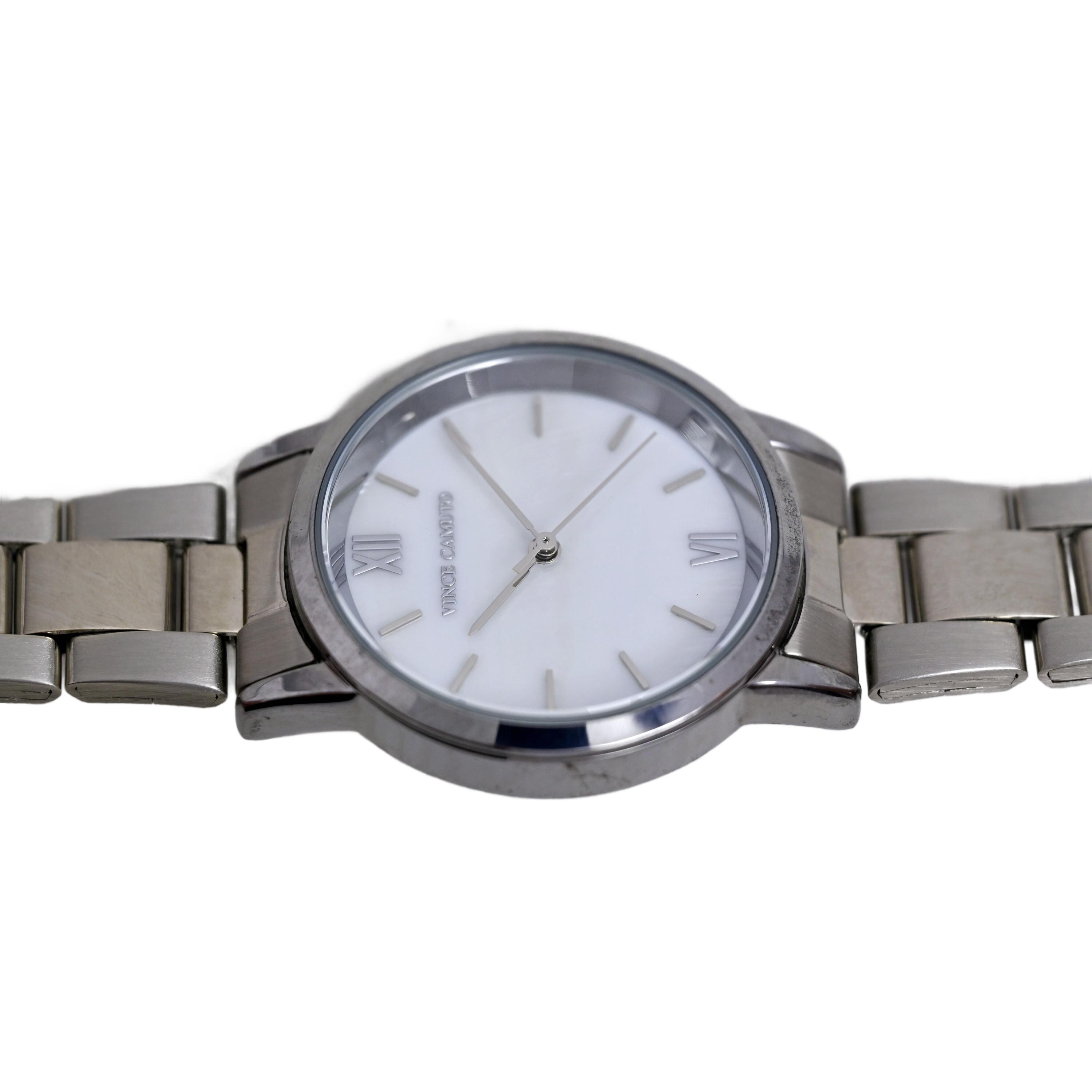 Vince Camuto Ladies White MOP Dial Watch Quartz Stainless 