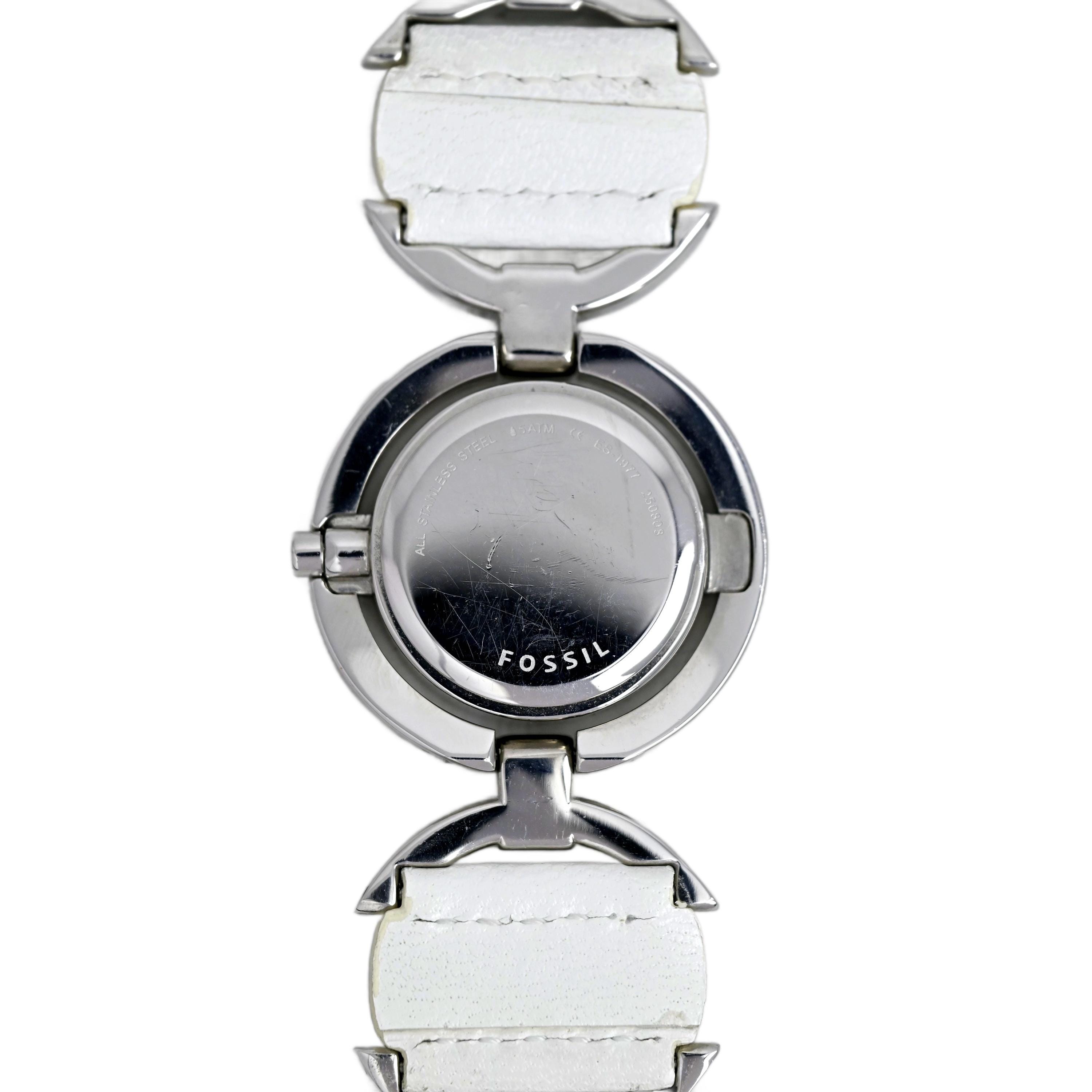 Fossil Ladies Genuine Leather and Steel Bangle Bracelet  display picture 2