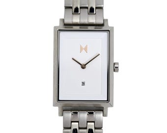 MVMT Signature Square Dakota Silver Ladies Tank Watch