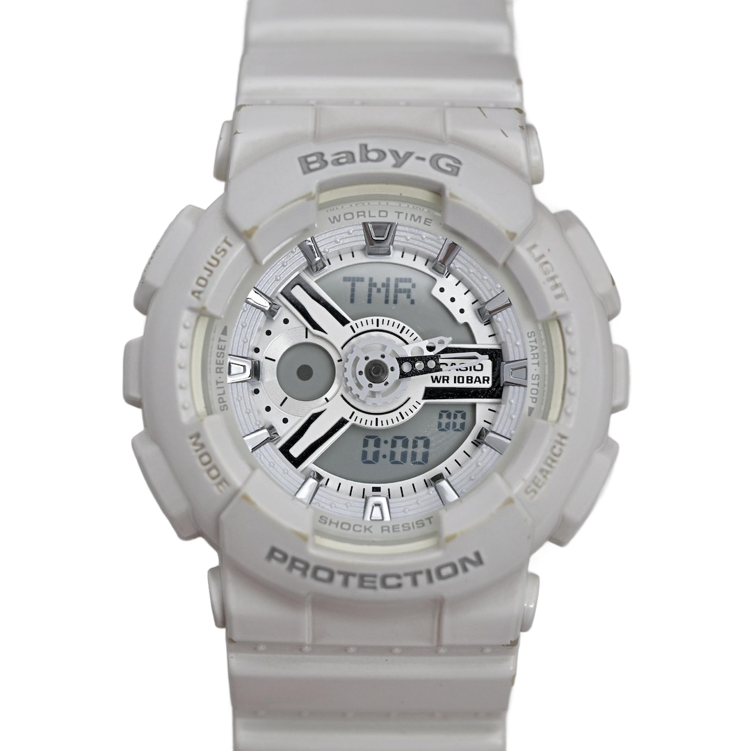 baby−G Casio Women's Baby-G Analog-Digital, Waterproof White and