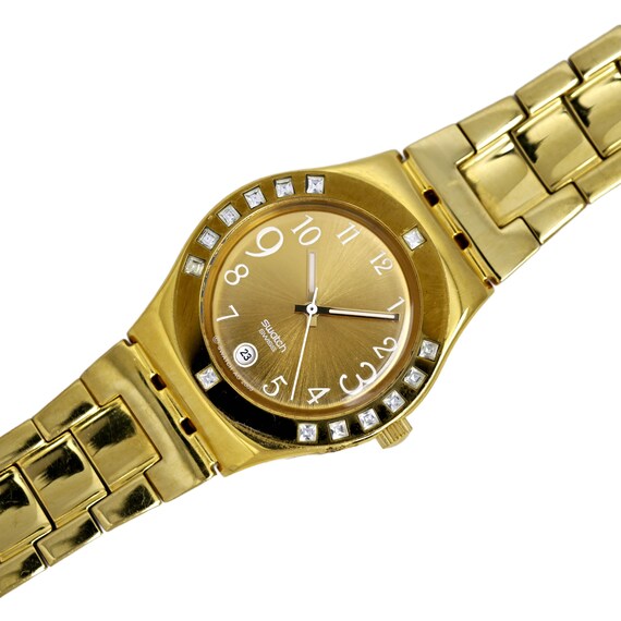 Swatch Gold Women\'s Watch with Crystal Accents Swatch SUBM102G Women main image 3