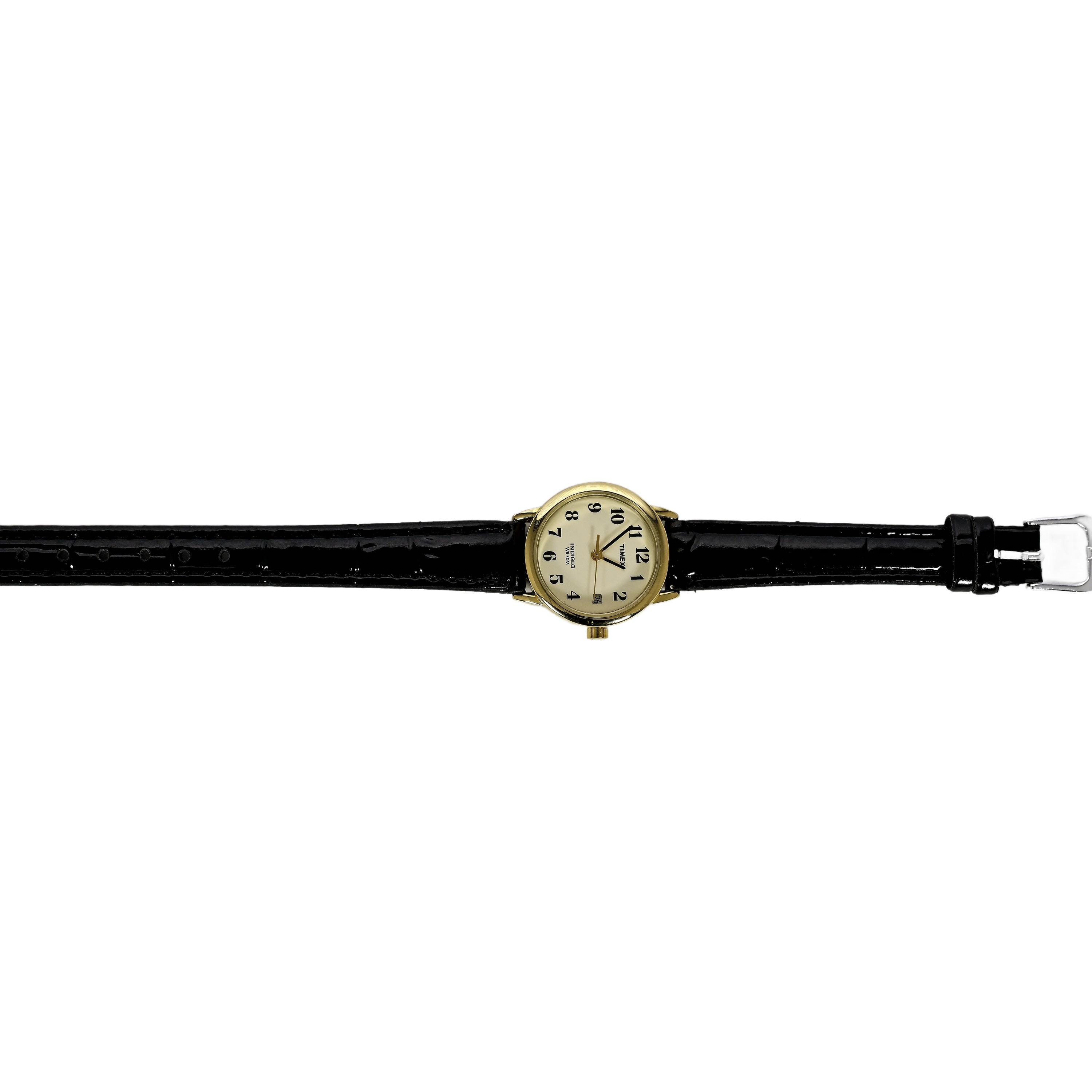 Women\'s Black Gold Easy Reader Watch Amazon.com: Timex Women main image 3