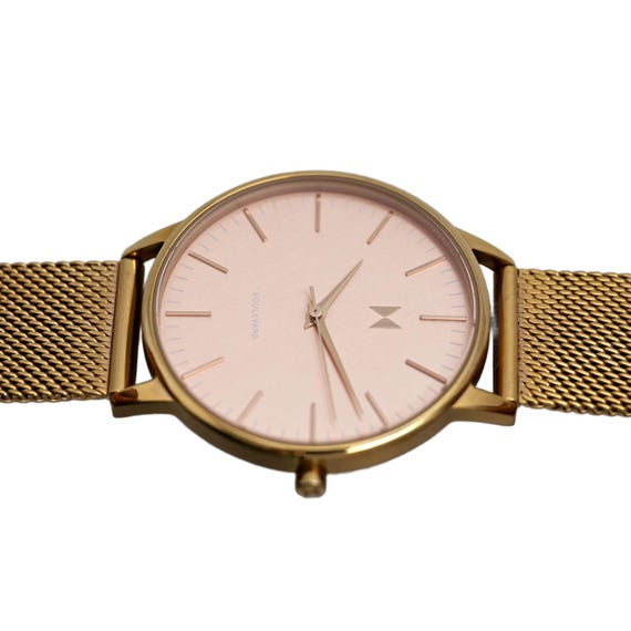 MVMT Boulevard Watch: Rose Gold, Pink Dial, Mesh Bracelet - Etsy display picture 3