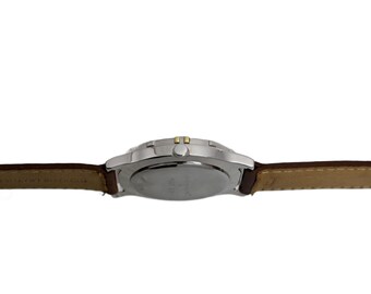 Domain Compass Men's Watch by Mary Kay Brown Genuine Leather 41mm