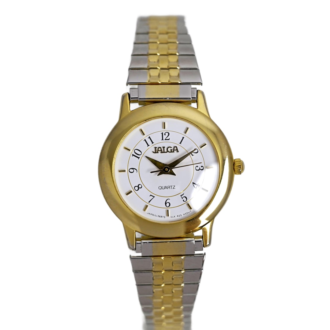 Jalga Quartz Gold Plated Watch Two Tone Silver Bracelet  display picture 2