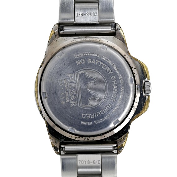 PULSAR（by SEIKO） Pulsar Seiko Vintage Men's 1990's Solar Watch Black Dial