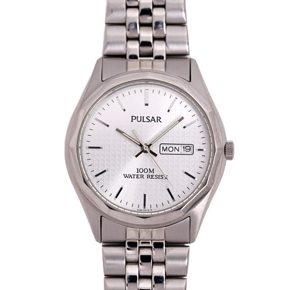 Pulsar Seiko Vintage White Pattern Dial Men