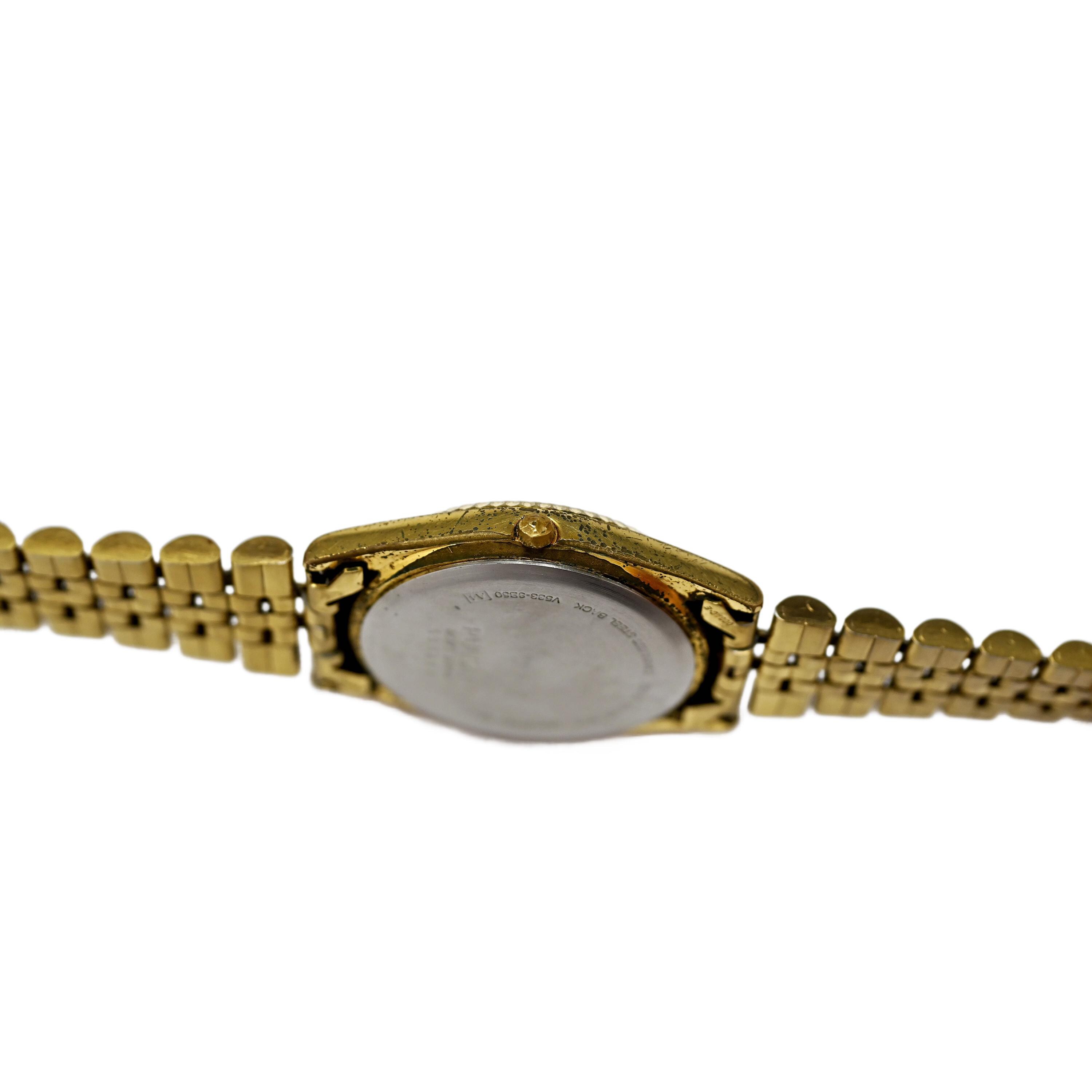 Pulsar by Seiko Quartz Vintage 1990s Jubilee Gold Plated 36mm V533