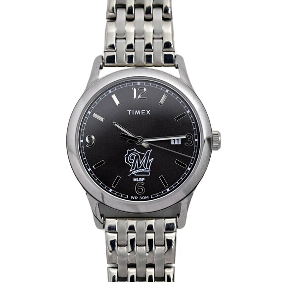 Timex Baseball MLEP Quartz Schwarzes Zifferblatt Armbanduhr Herren