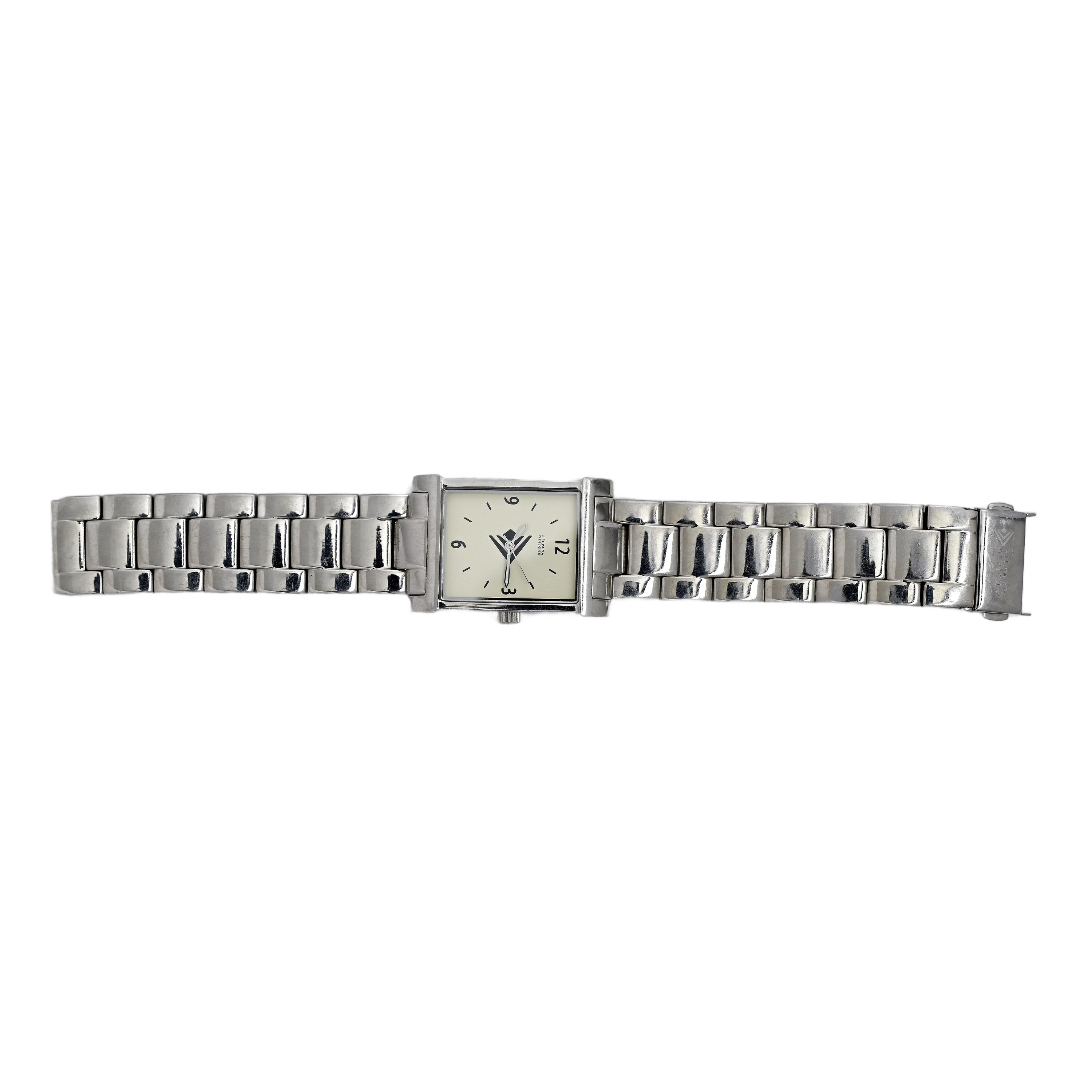 Silpada Designs Stainless Steel Tank Watch Roman Numeral White Dial Silpada Design Men main image 4
