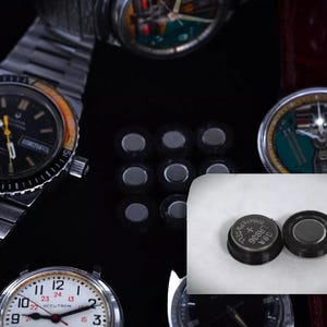 2 Bulova Accutron-horlogebatterijen met afstandhouders voor 214 OF 218 Alkaline 1,5 V (0% Hg)