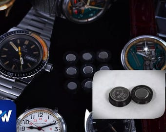 2 Bulova Accutron Watch Batteries with Spacers for 214 OR 218 Alkaline 1.5V (0% Hg)