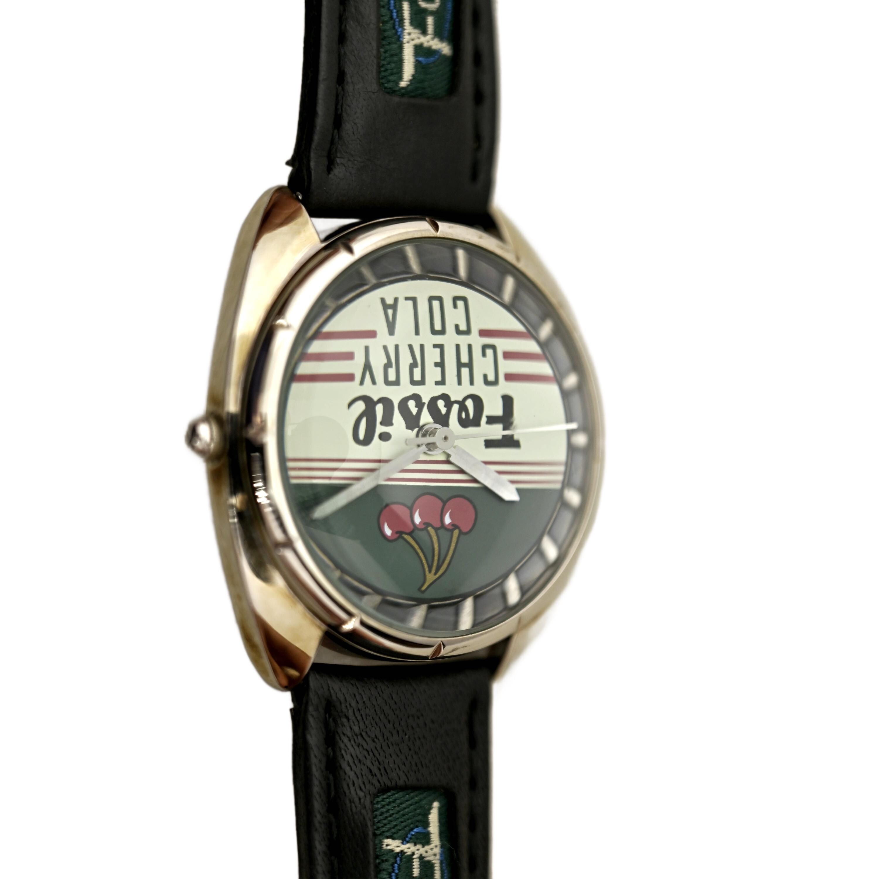 Fossil Cherry Cola Watch Vintage 1990s MINT RARE Classic Style JR