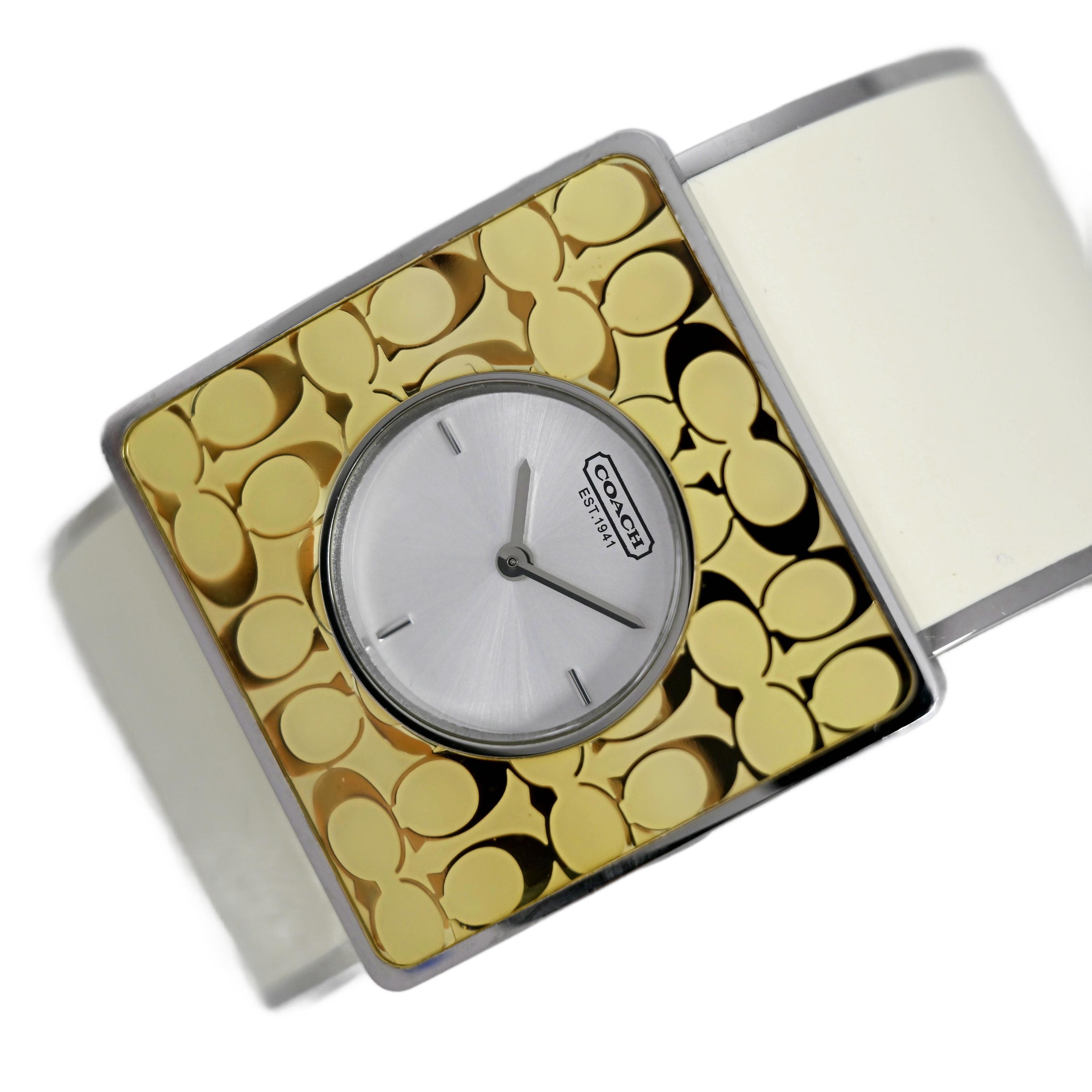 Coach Bangle Enamel Stainless Steel Watch Quartz Coach-Allie-14503449-Gold-Logo  main image 3