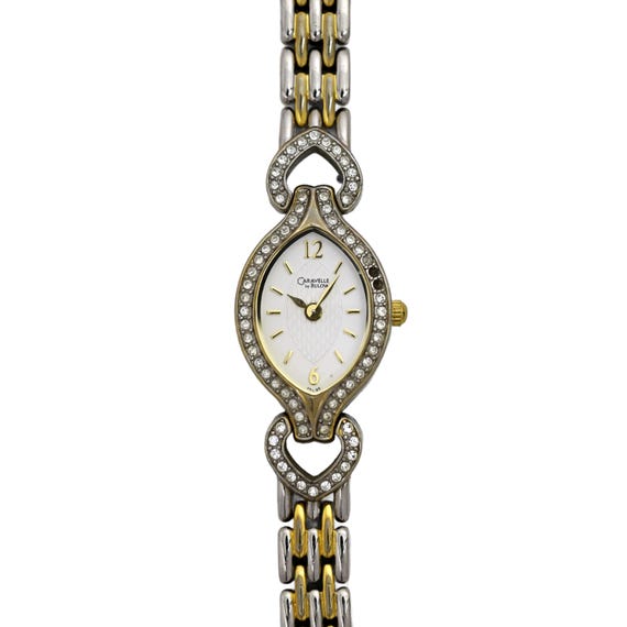 Caravelle Bulova Vinage Ladies Swarovski Bezel Heart Two  display picture 2
