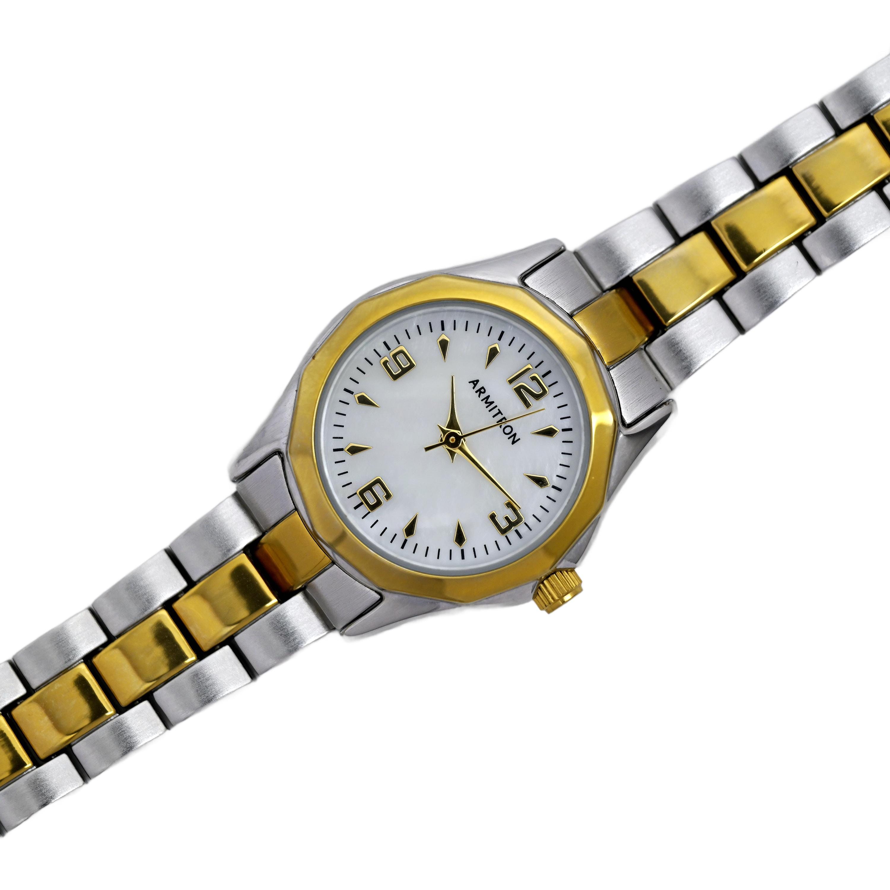 Armitron Ladies Wrist Watch Two Tone Mother of Pearl Dial  display picture 1