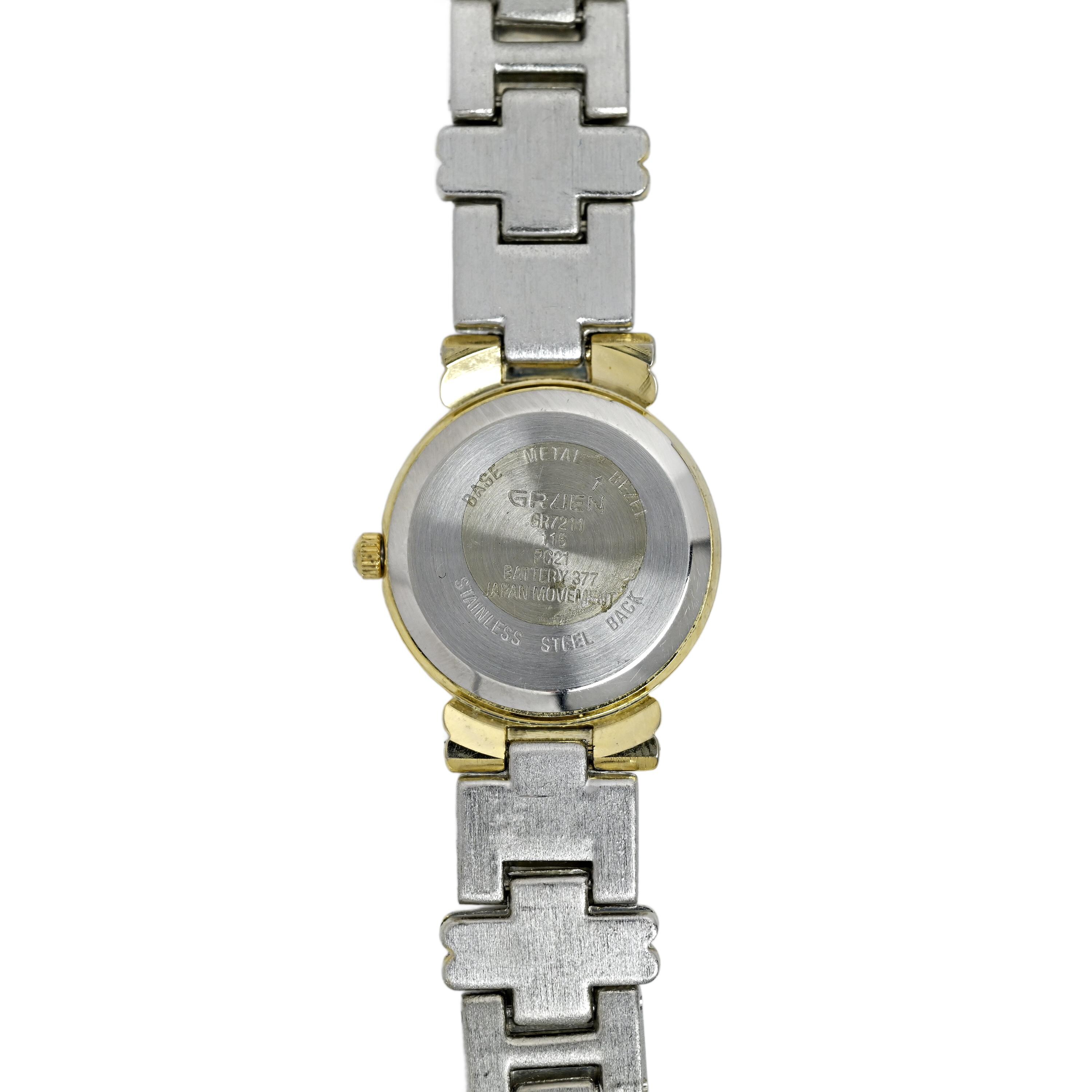 Gruen Vintage Ladies Two Tone Wrist Watch 1990s Japan Made 