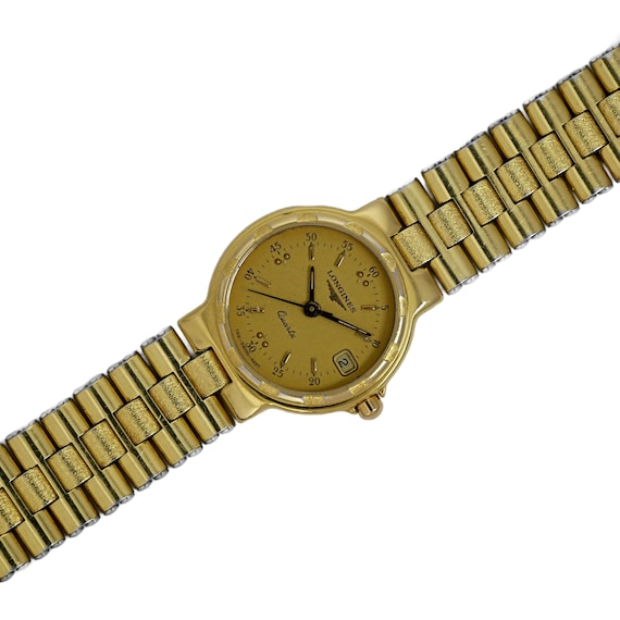 Longines Conquest Gold Plated Ladies Dress Wrist Watch 23mm - Etsy