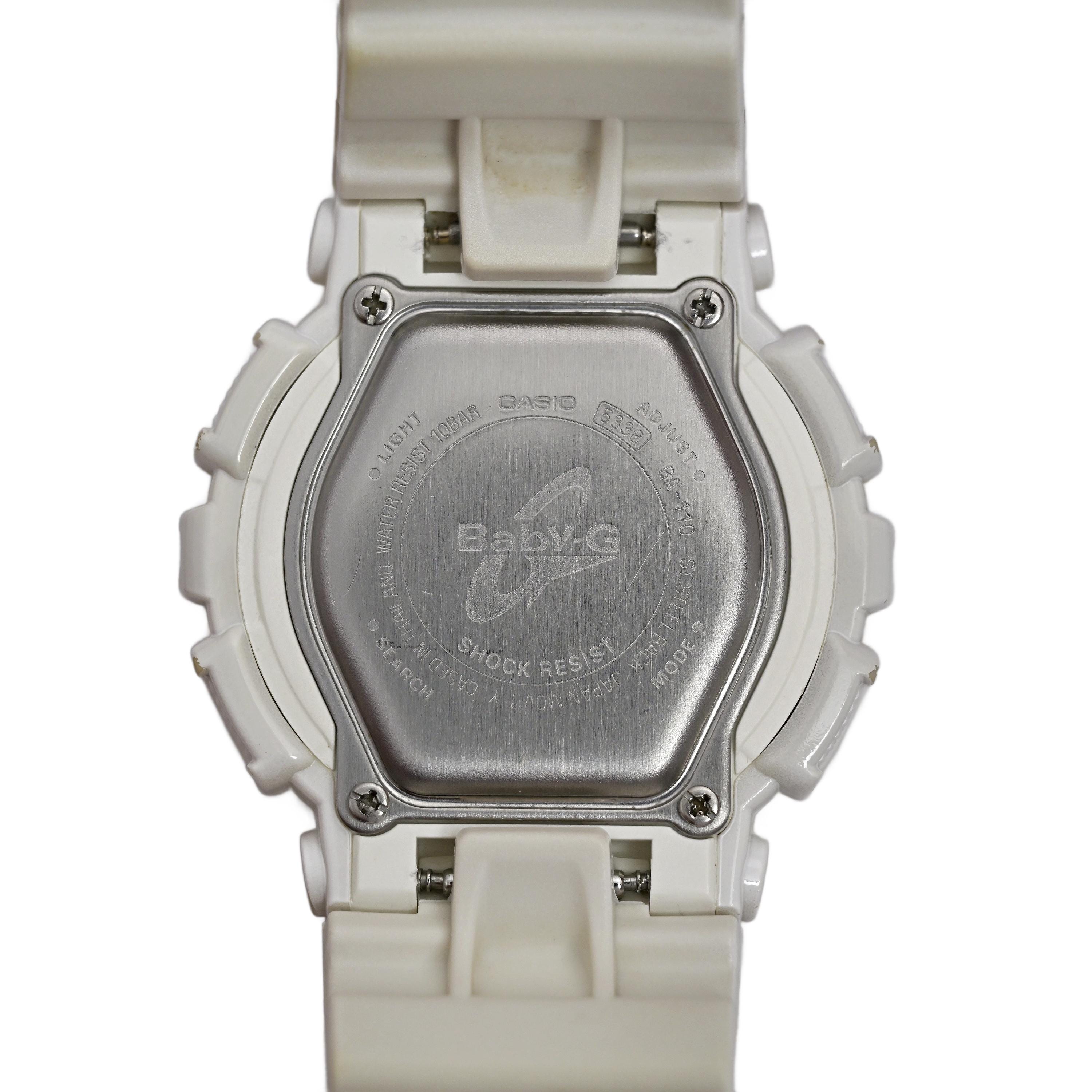 Baby G White Casio Ladies Watches BA1107A3 Digital Resin
