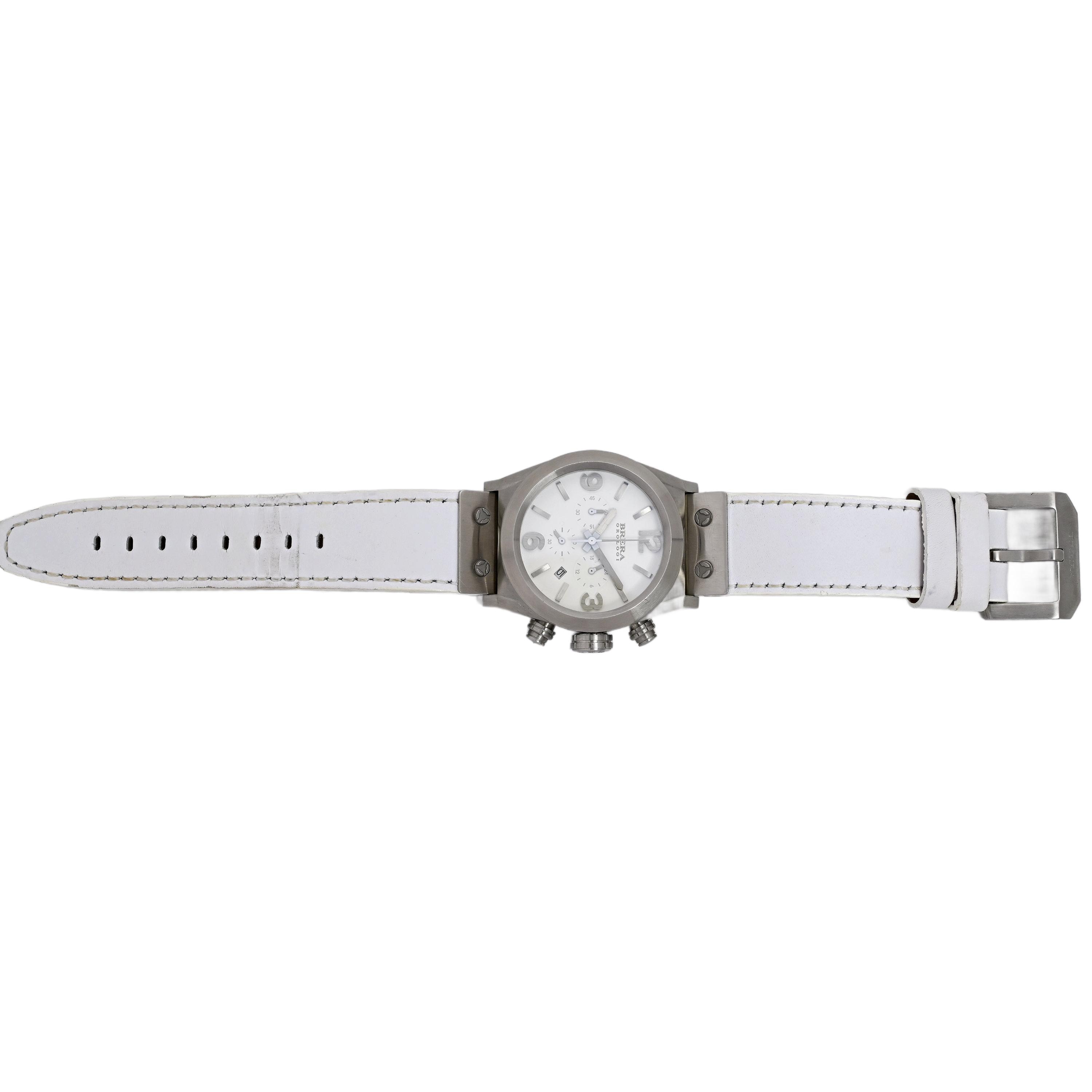 Brera Orologi Eterno Piccolo Chronograph White Dial Men