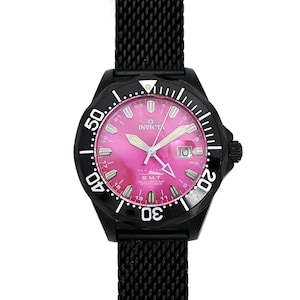 Invicta GMT Diver&#39;s Wrist Watch Pink 47mm