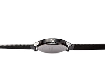 Rosefield Wrist Watch NYC Black Dial 41mm Steel Mesh Bracelet