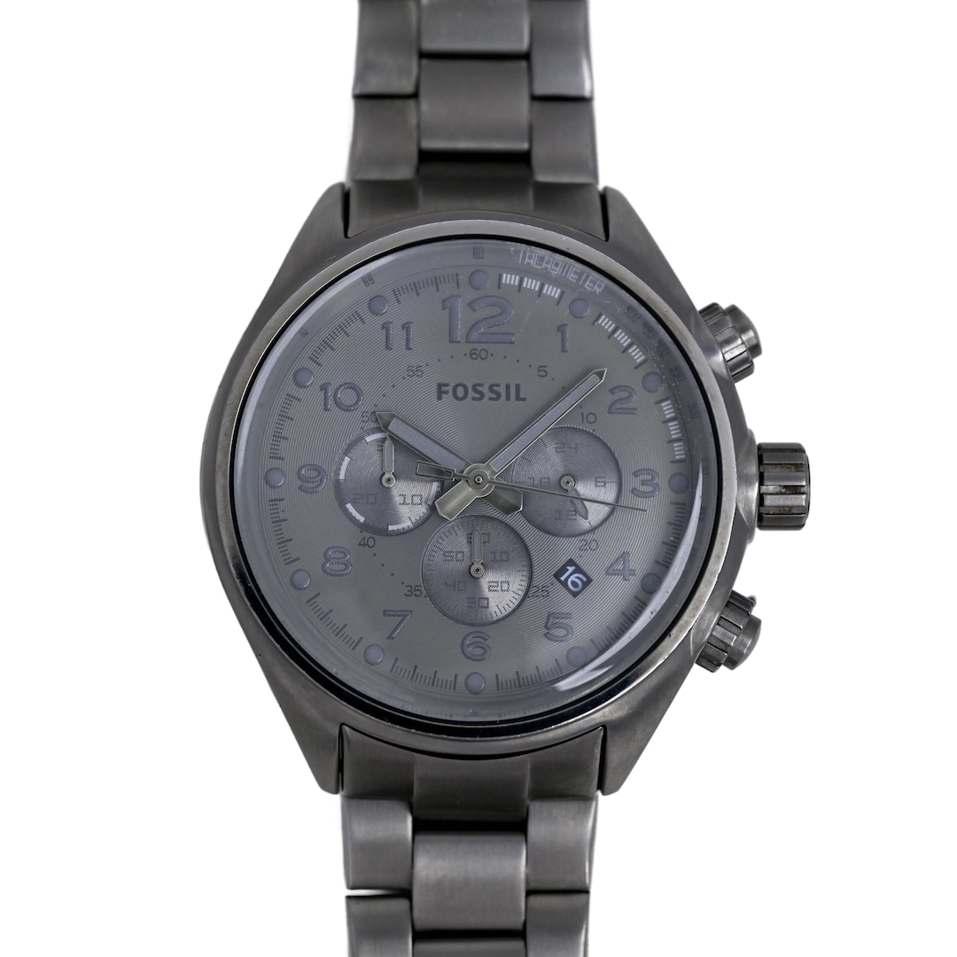 Fossil Chronograph Men's 47mm Grey Gunmetal Bracelet CH-2802 - Etsy