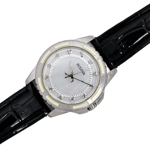Bulova Designer 98P139 Sapphire Crystal Ladies Wristwatch 
