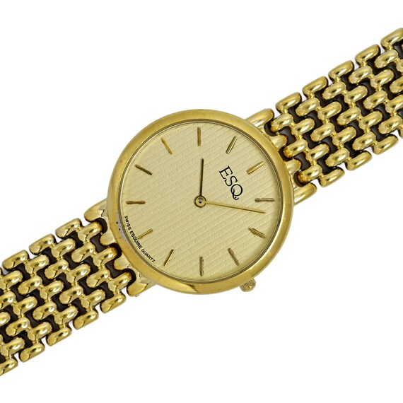 Vintage ESQ by Movado 1990s Gold Plated Quartz Swiss Made Watch 300168 Esq swiss made vintage - Gem main image 4