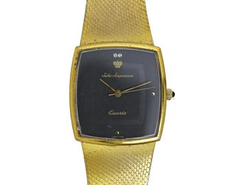 Orologio da polso da uomo Jules Jurgensen placcato oro 6102 29 mm