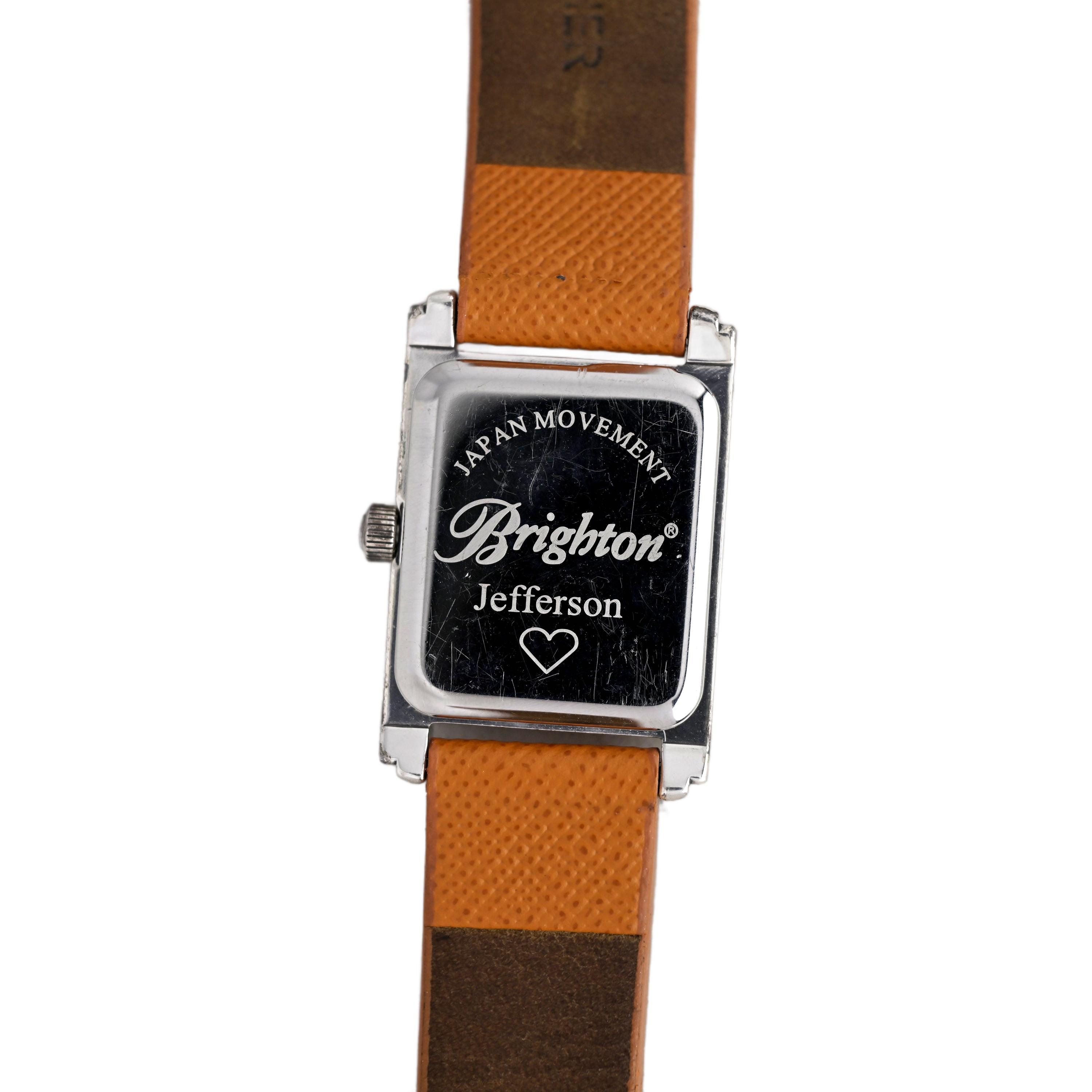 Brighton Lancaster Watch Brown Leather Silver Roman Numbers Brighton W10473 Montecito Reversible Leather Watch - The  main image 2