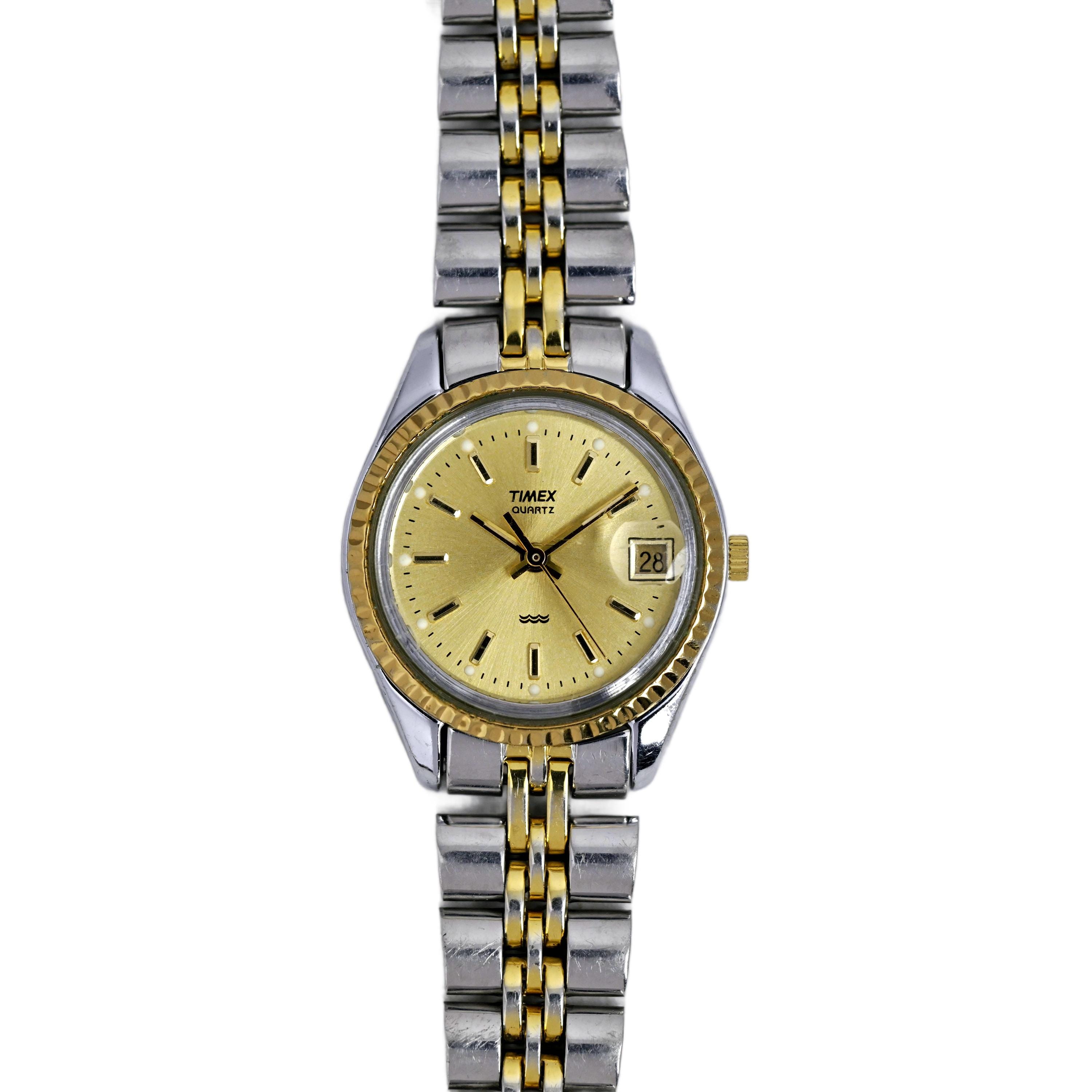 Timex Vintage (2) Women\'s Gold and Silver Vintage Watched Vintage Timex Ladies Watches. 2 Gold Tone. 1 Silver Tone  main image 4
